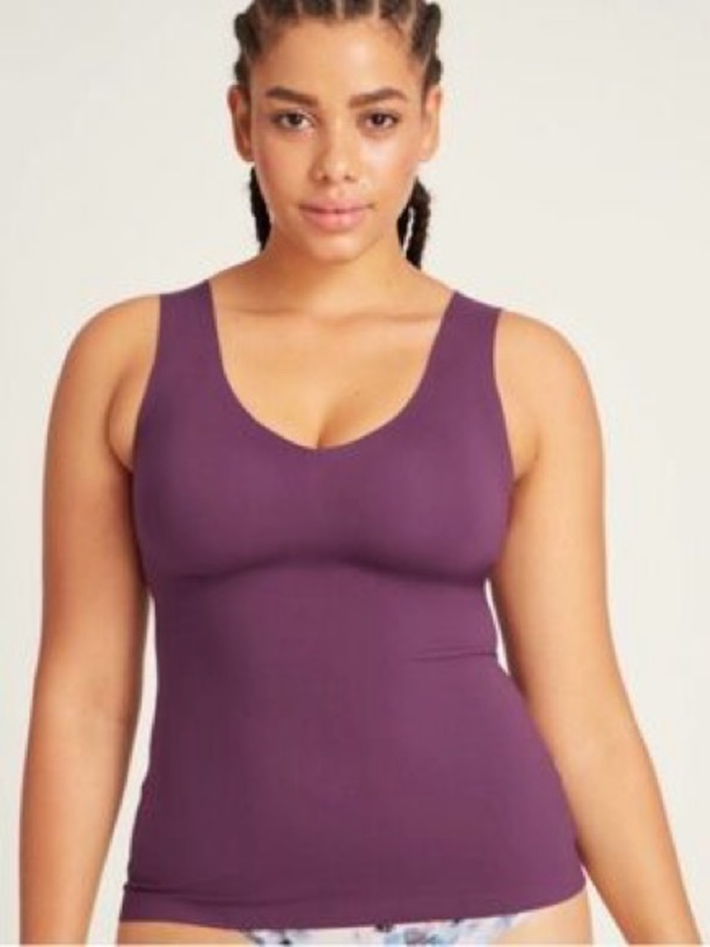 knix Women's Purple LuxeLift Seamless V-neck Tank Top